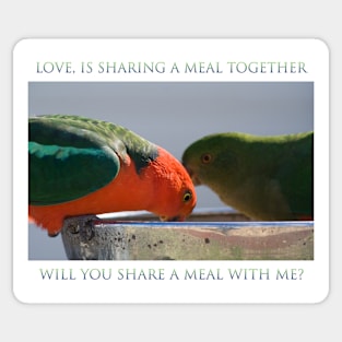 Will you share a meal with me? Sticker